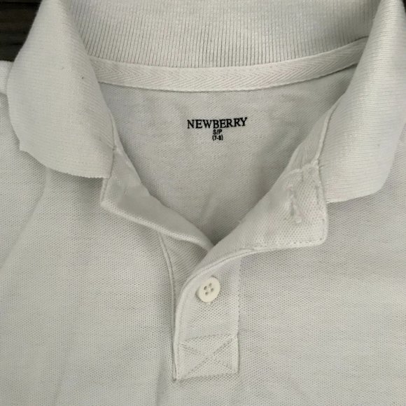 📣3 for $12📣 Newberry - Boys White Polo Shirt - Picture 4 of 4